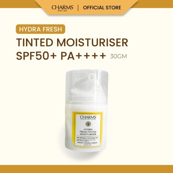 CHARMS Set Sunscreen Halal Hydra Fresh Tinted Moisturiser SPF50+ PA++++ 30gm